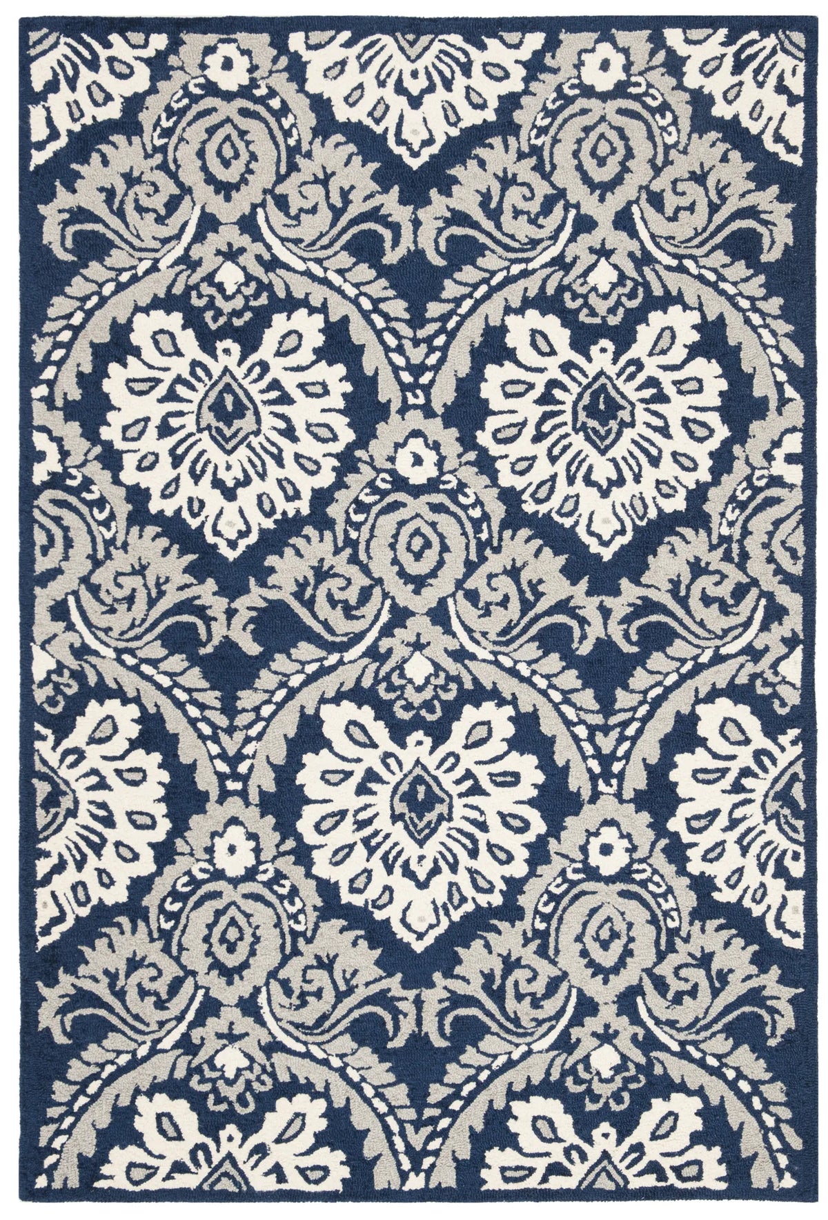 Safavieh Blossom 3'-0" x 5'-0" Rug in Navy / Ivory