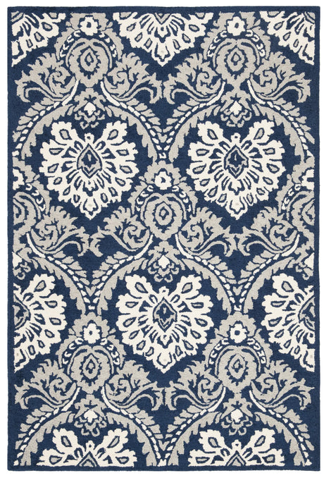 Safavieh Blossom 3'-0" x 5'-0" Rug in Navy / Ivory