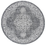 Safavieh Courtyard 6'-7" x 6'-7" Rug in Black / Grey