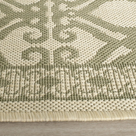 Safavieh Courtyard 2'-3" x 6'-7" Rug in Natural / Olive