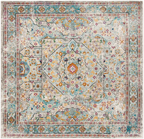 Safavieh Aria 6'-5" x 6'-5" Rug in Cream / Blue