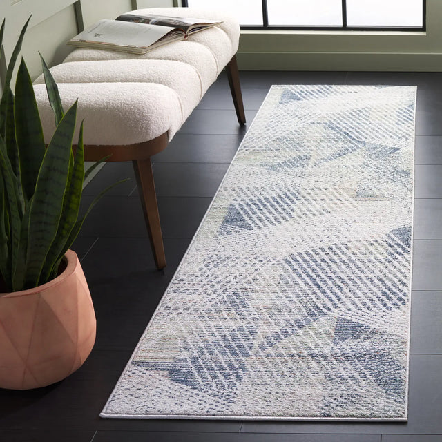 Safavieh Hunter 100 2'-2" x 8'-0" Rug in Dark Grey / Sage / Ivory