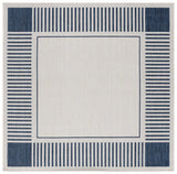 Safavieh Beach House 6'-7" x 6'-7" Rug in Ivory / Navy