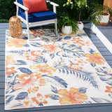Safavieh Sunrise 4'-0" x 5'-7" Rug in Ivory / Rust Blue
