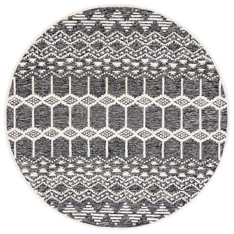 Safavieh Metro 6'-0" x 6'-0" Rug in Black / Ivory