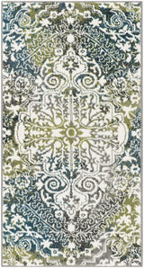 Safavieh Watercolor 2'-3" x 4'-0" Rug in Ivory / Peacock Blue