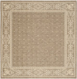 Safavieh Courtyard 6'-7" x 6'-7" Rug in Brown / Natural