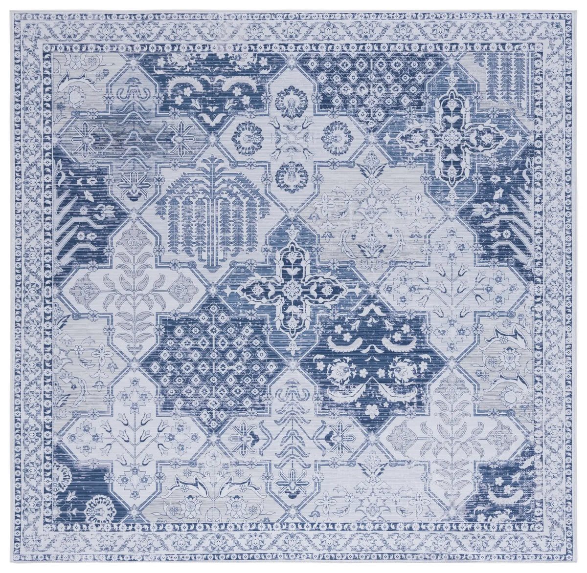 Safavieh Tucson 6'-0" x 6'-0" Rug in Grey / Navy
