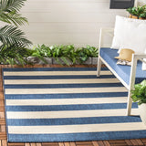 Safavieh Courtyard 5'-0" x 7'-0" Rug in Navy / Beige