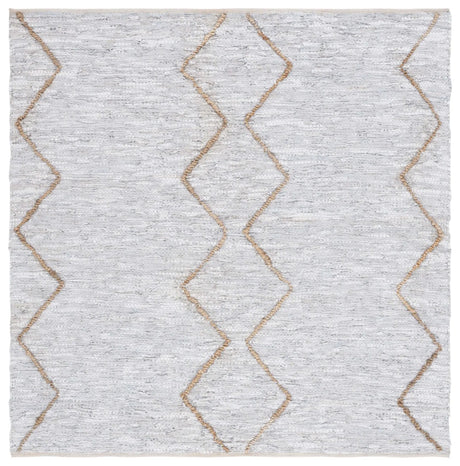 Safavieh Vintage Leather 6'-0" x 6'-0" Rug in Light Grey / Natural