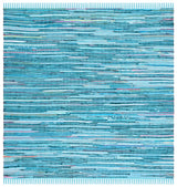 Safavieh Rag Rug 6'-0" x 6'-0" Rug in Turquoise / Multi