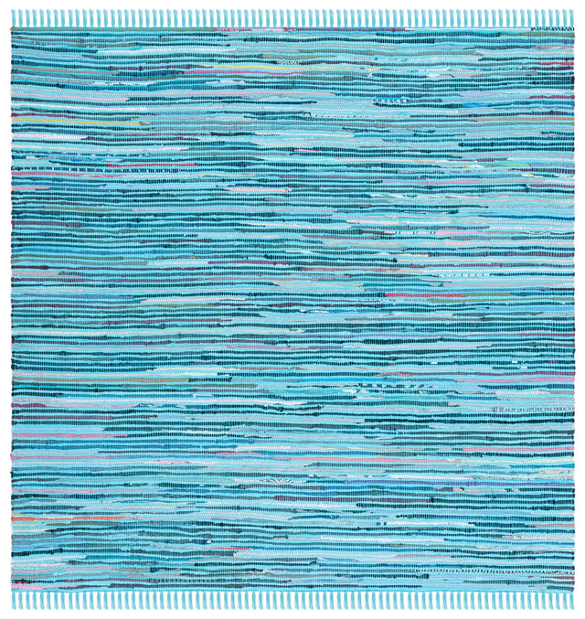 Safavieh Rag Rug 6'-0" x 6'-0" Rug in Turquoise / Multi