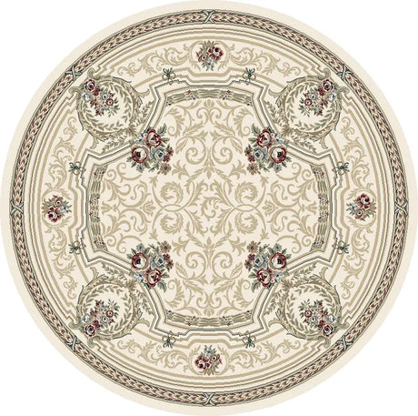 Dynamic Rugs Ancient Garden 57091 Ivory Rugs - Round