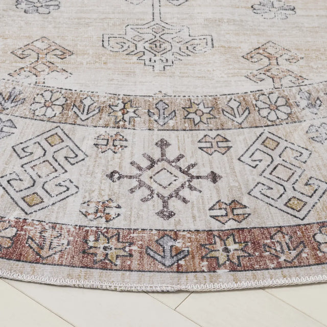 Safavieh Arizona 6'-0" x 6'-0" Rug in Beige / Rust