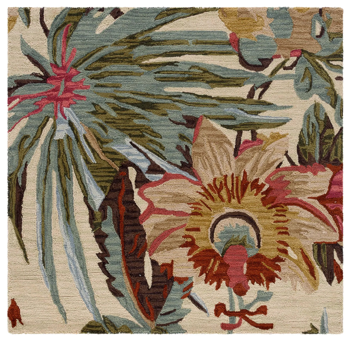 Safavieh Jardin 5'-0" x 5'-0" Rug in Ivory / Multi
