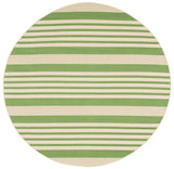 Safavieh Courtyard 5'-3" x 5'-3" Rug in Green / Beige