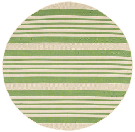 Safavieh Courtyard 5'-3" x 5'-3" Rug in Green / Beige