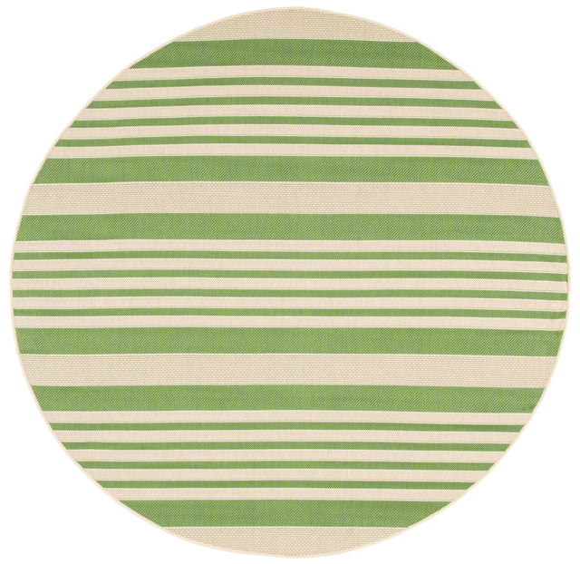 Safavieh Courtyard 5'-3" x 5'-3" Rug in Green / Beige