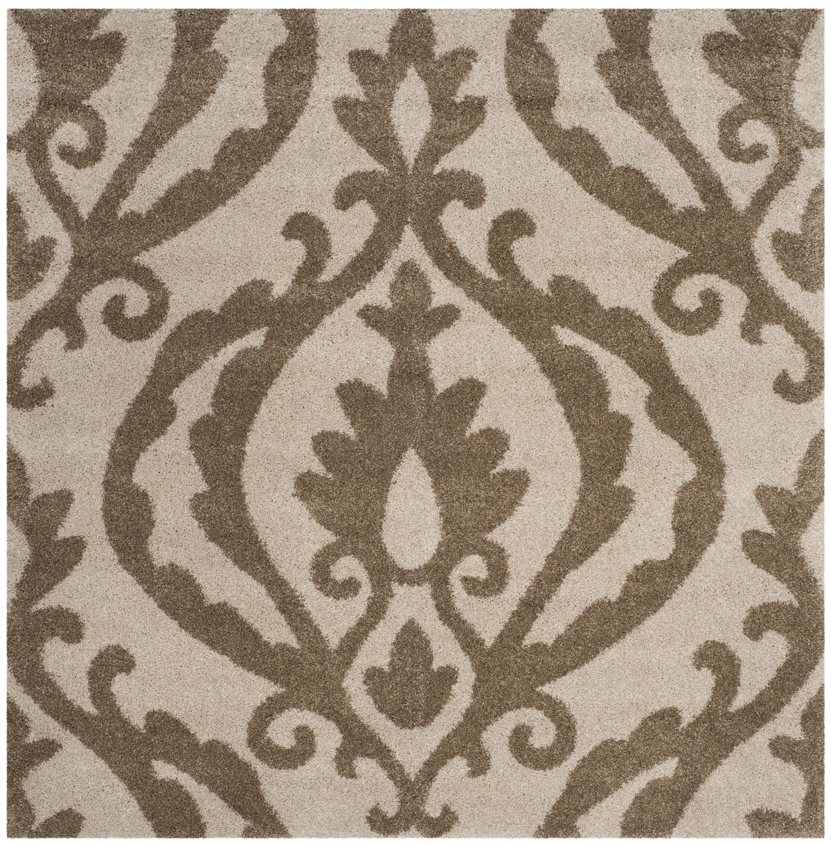 Safavieh Florida Shag 6'-7" x 6'-7" Rug in Cream / Beige