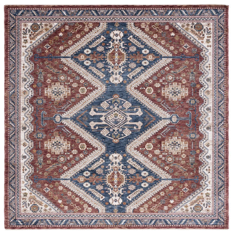 Safavieh Heirloom 700 6'-7" x 6'-7" Rug in Navy / Rust