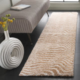Safavieh Tahoe Shag 2'-0" x 8'-0" Rug in Gold / Ivory