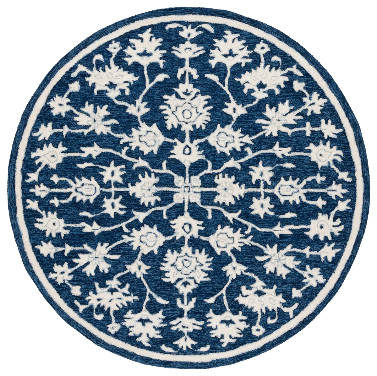 Safavieh Ebony 6'-0" x 6'-0" Rug in Navy / Ivory
