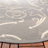 Safavieh Courtyard 6'-7" x 6'-7" Rug in Grey / Natural