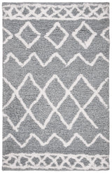 Safavieh Equinox Shag 3'-0" x 5'-0" Rug in Grey / Cream