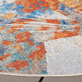 Safavieh Barbados 500 6'-6" x 6'-6" Rug in Blue / Rust