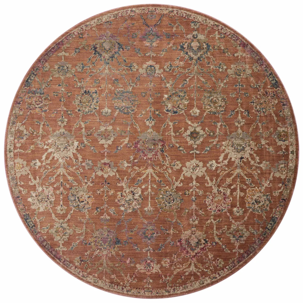 Loloi Giada Gia-05 Terracotta/Multi Rugs - round flat