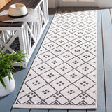 Safavieh Courtyard 2'-3" x 8'-0" Rug in Ivory / Black