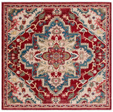 Safavieh Kashan 6'-7" x 6'-7" Rug in Red / Beige