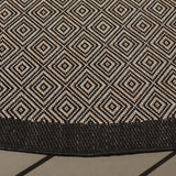 Safavieh Beach House 6'-7" x 6'-7" Rug in Black / Ivory