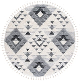 Safavieh Moroccan Tassel Shag 10'-0" x 10'-0" Rug in Ivory / Grey