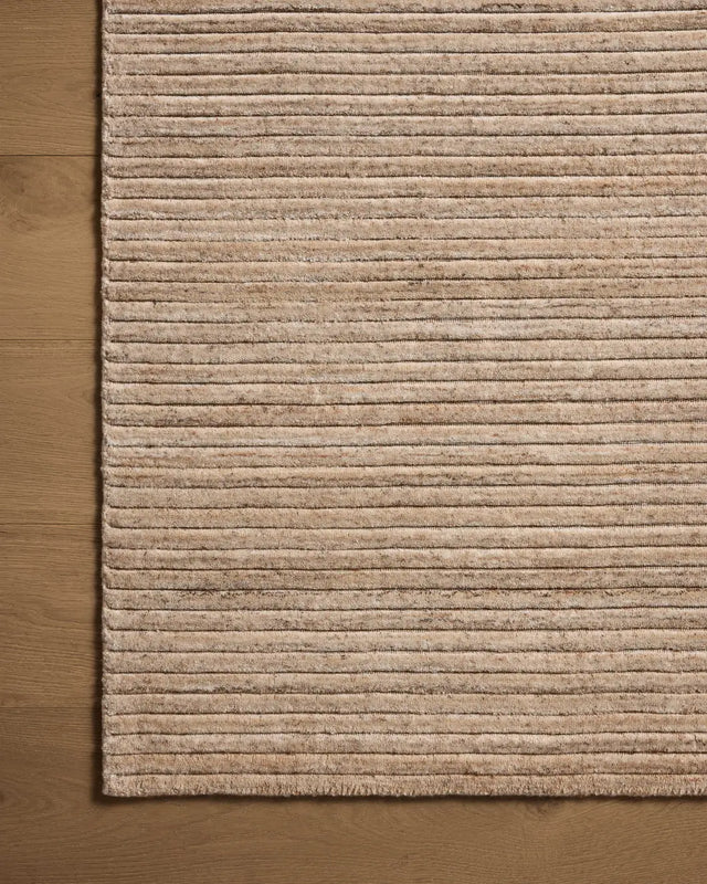 Loloi Sterling Stl-01 Natural Rug - corner on wood