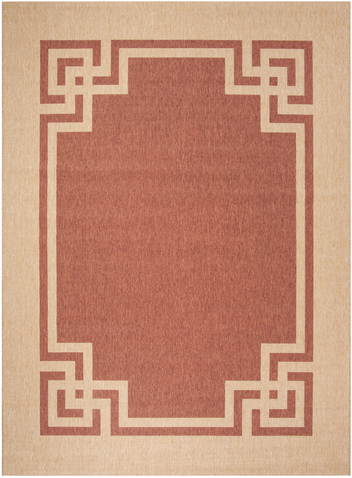 Safavieh Martha Stewart 6'-7" x 9'-6" Rug in Terracotta / Beige