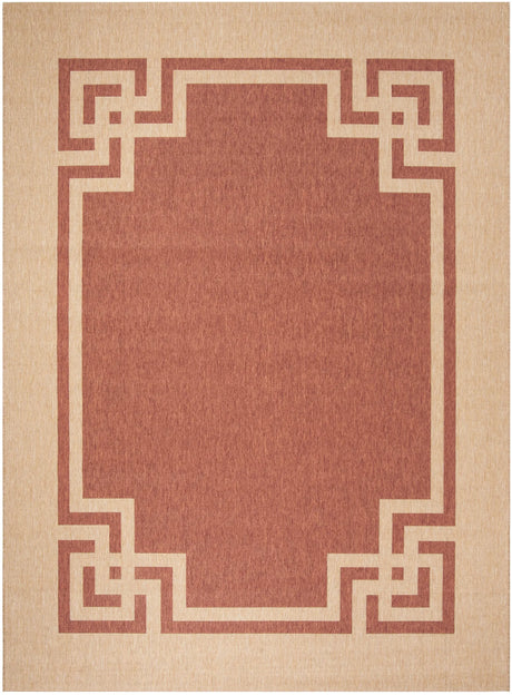 Safavieh Martha Stewart 6'-7" x 9'-6" Rug in Terracotta / Beige