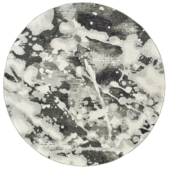 Oriental Weavers Sphinx Evolution 8035B Charcoal/White Rugs - main flat