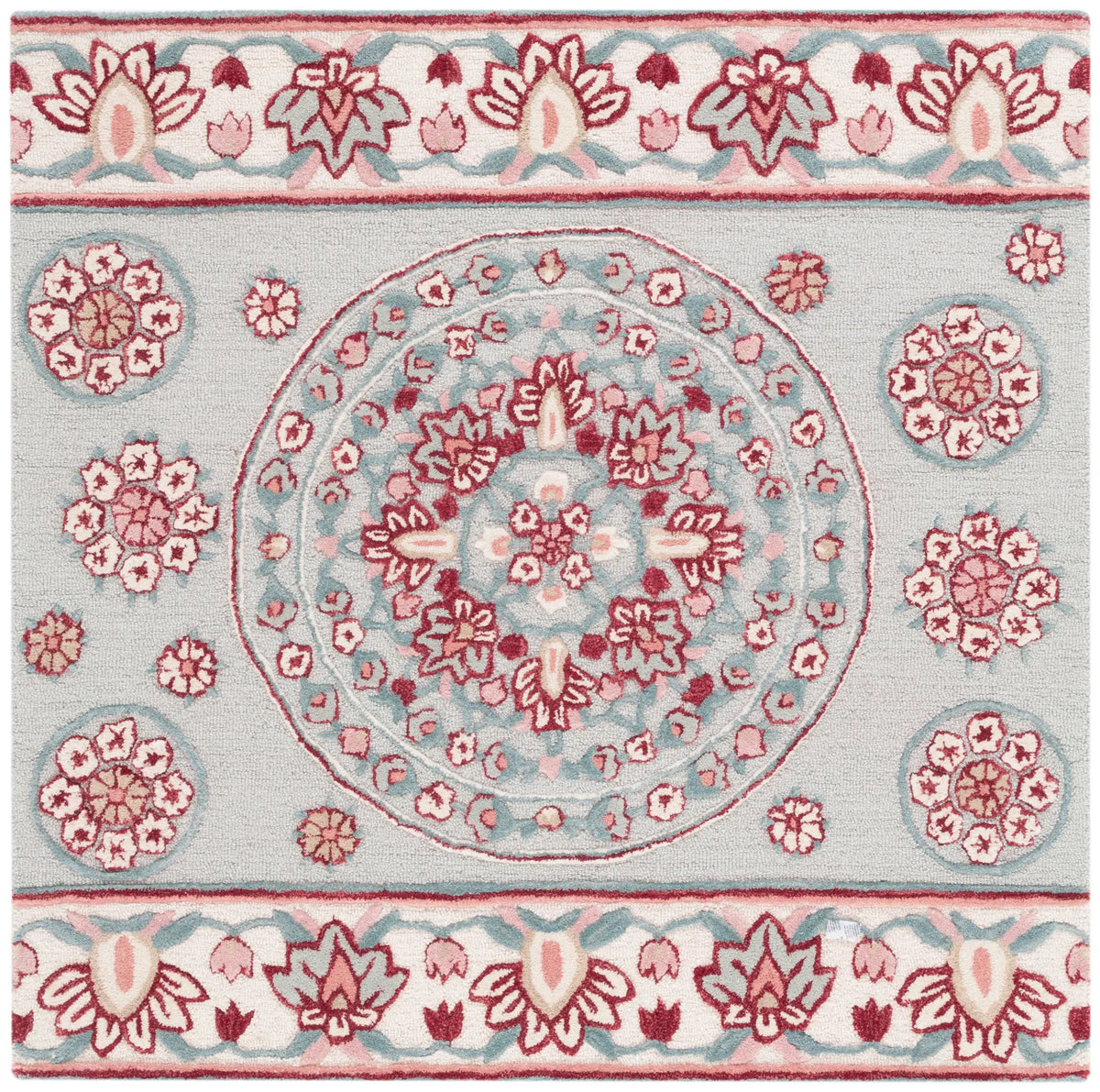 Safavieh Bellagio 5'-0" x 5'-0" Rug in Light Grey / Ivory