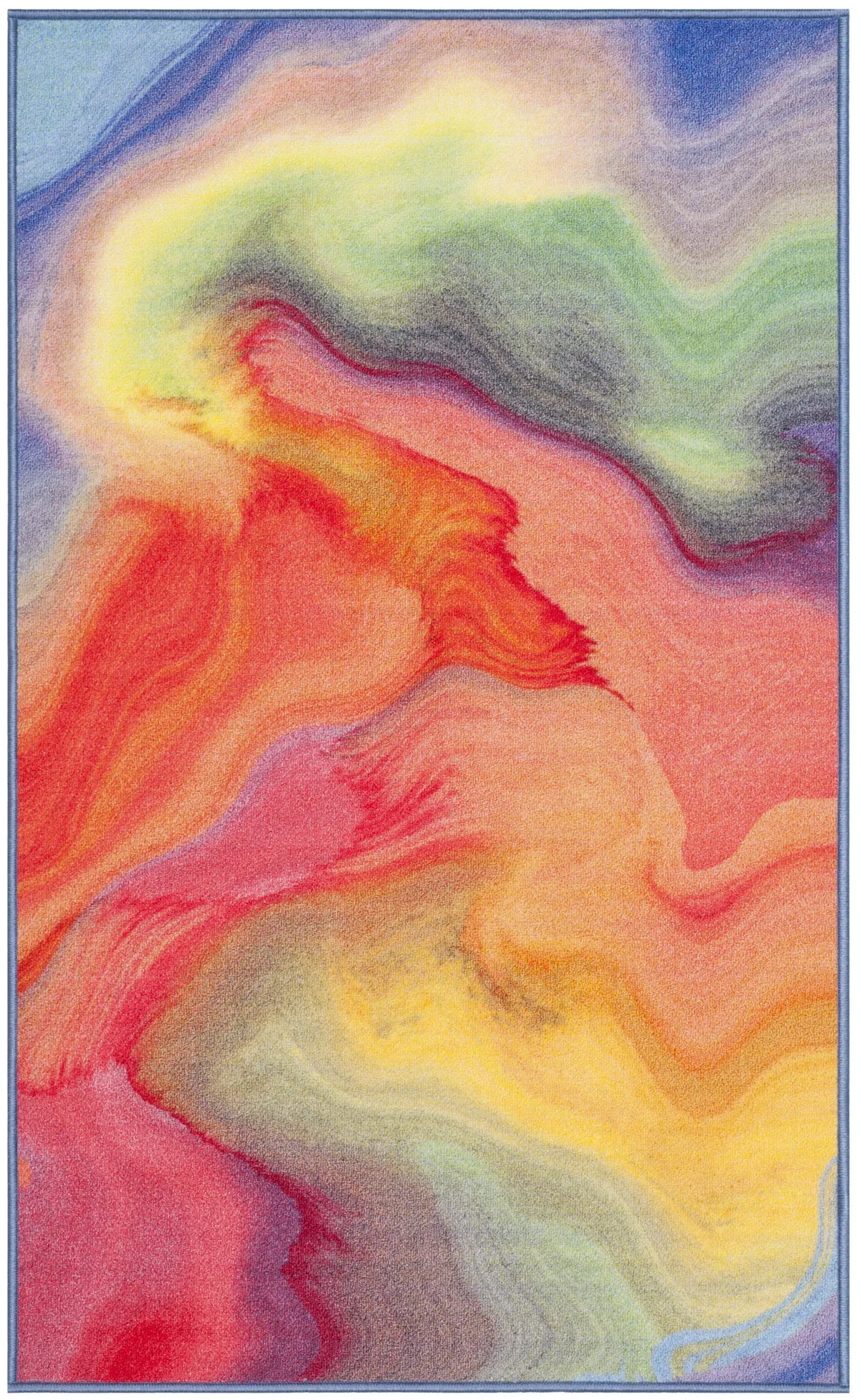 Safavieh Paint Brush 3'-3" x 5'-3" Rug in Fuchsia / Yellow