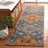 Safavieh Heritage 2'-3" x 8'-0" Rug in Navy / Gold