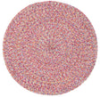 Safavieh Braided 3'-0" x 3'-0" Rug in Pink / Yellow