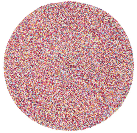 Safavieh Braided 3'-0" x 3'-0" Rug in Pink / Yellow