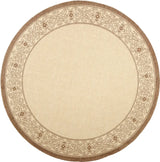 Safavieh Courtyard 5'-3" x 5'-3" Rug in Natural / Brown