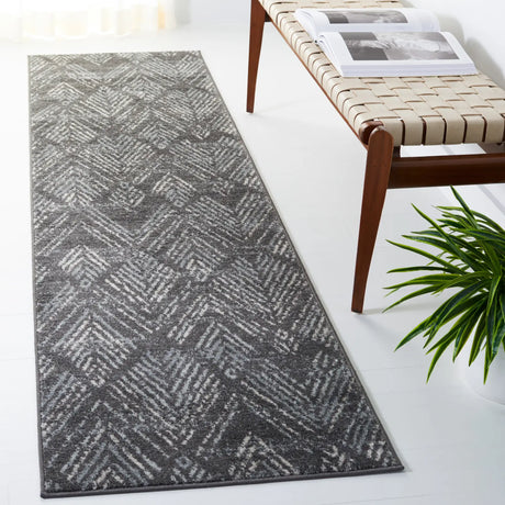 Safavieh Amsterdam 2'-3" x 8'-0" Rug in Dark Grey / Light Grey