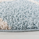 Safavieh New York Shag 6'-7" x 6'-7" Rug in Blue / Ivory