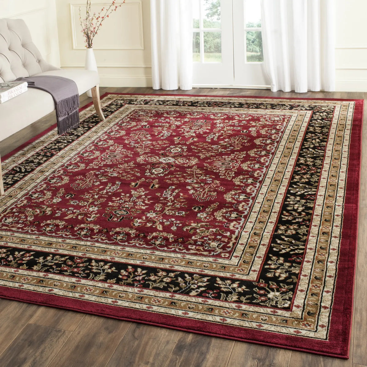Safavieh Lyndhurst 10'-0" x 14'-0" Rug in Red / Black