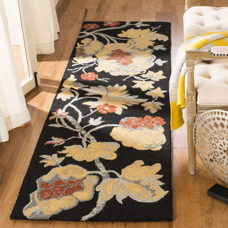 Safavieh Blossom 2'-3" x 8'-0" Rug in Black / Multi