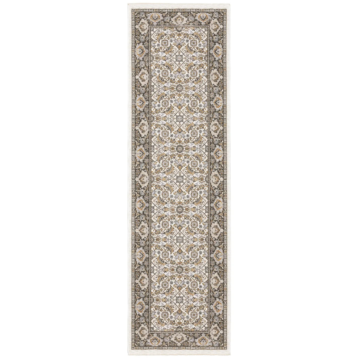 Oriental Weavers Maharaja 2061N Ivory/ Charcoal Rug - runner