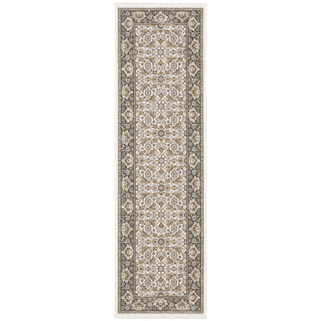 Oriental Weavers Maharaja 2061N Ivory/ Charcoal Rug - runner